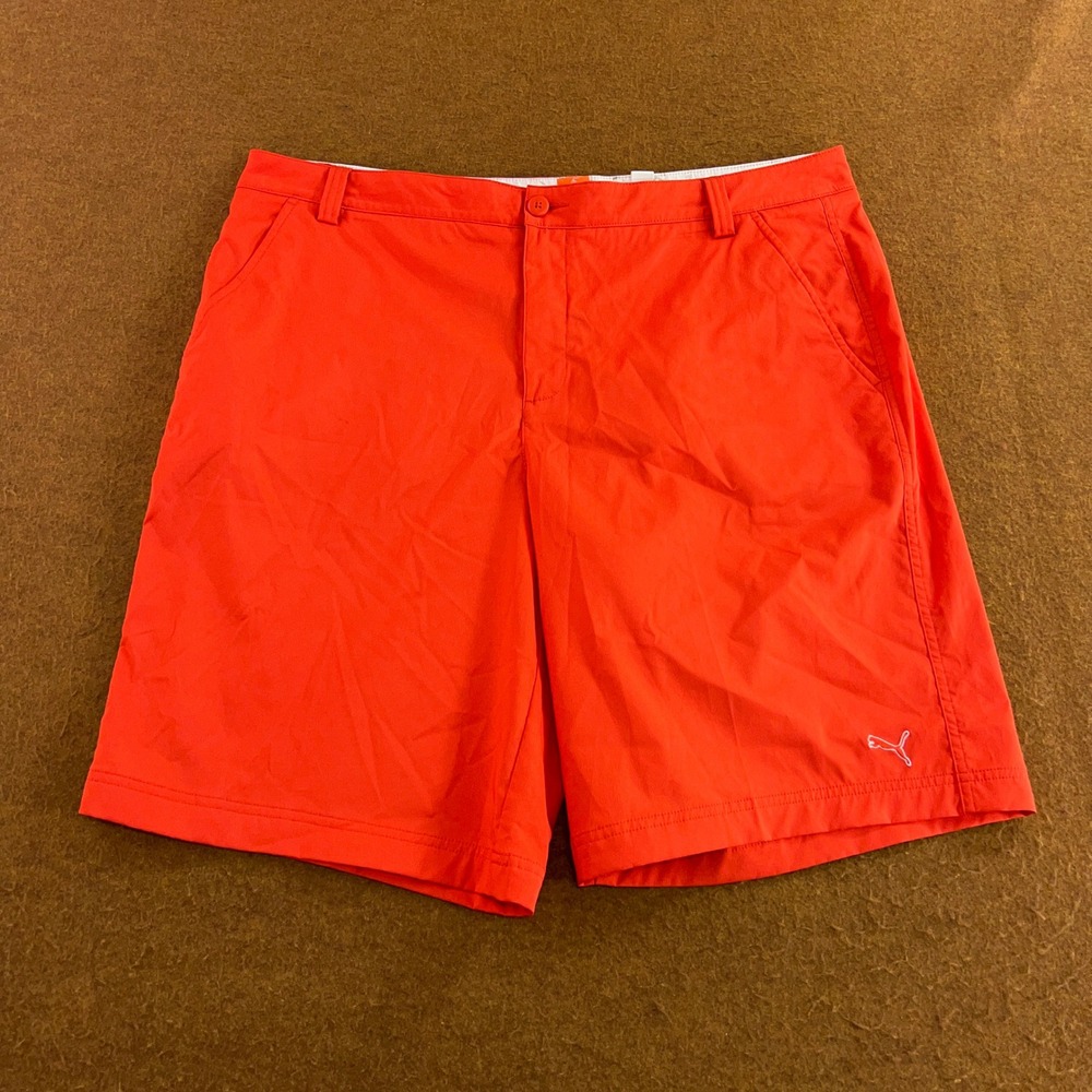Puma Mens 40 Orange SportLifestyle Performance Golf Shorts